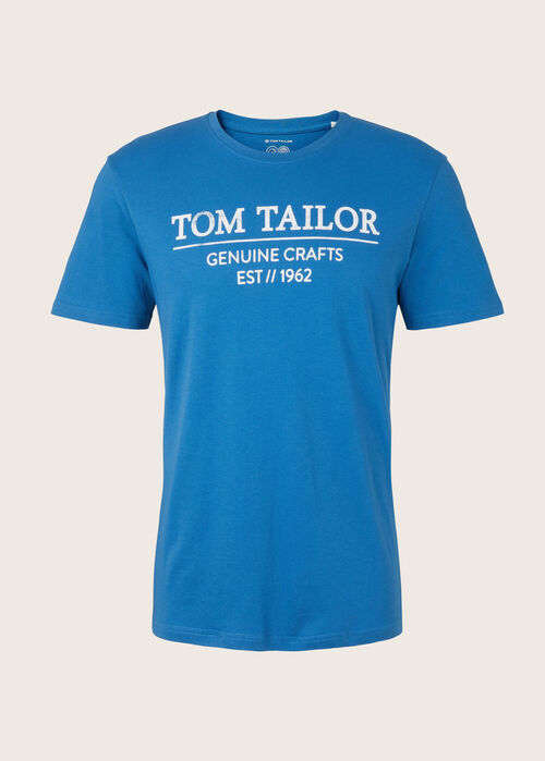 Tom Tailor® Logo Tee - Vallarta Blue