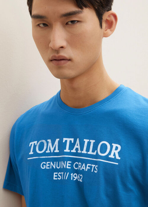 Tom Tailor® Logo Tee - Vallarta Blue