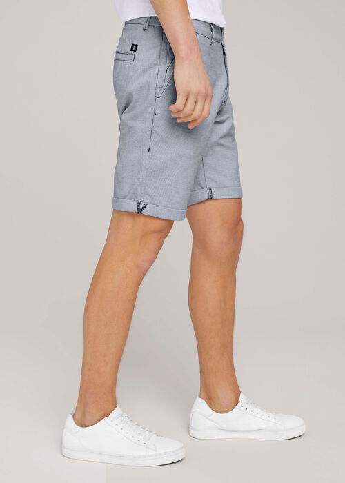 Tom Tailor@ Chino Slim Fit - Blue White Minimal Check