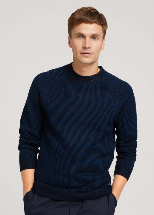 Tom Tailor® Cosy Sweater - Navy Blue Stripe