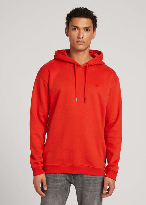 Tom Tailor® Hoody With Embro - Blood Orange