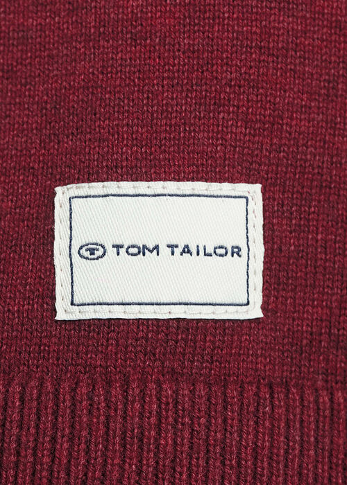 Tom Tailor® Doublepack V-neck Knit - Warm Wine Melange