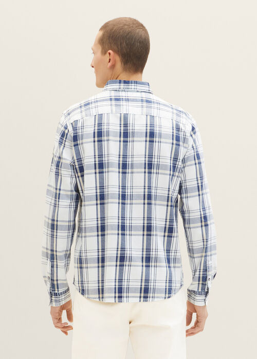 Tom Tailor® 2 pocket Shirt - Off white Indigo Check
