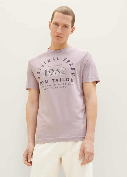 Tom Tailor® Striped T-shirt - Velvet Rose Fine Stripe