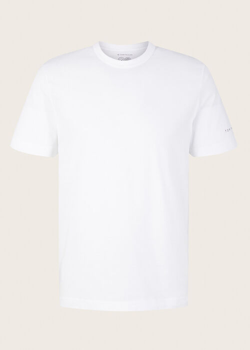 Tom Tailor® Basic t-shirt with a logo print - White