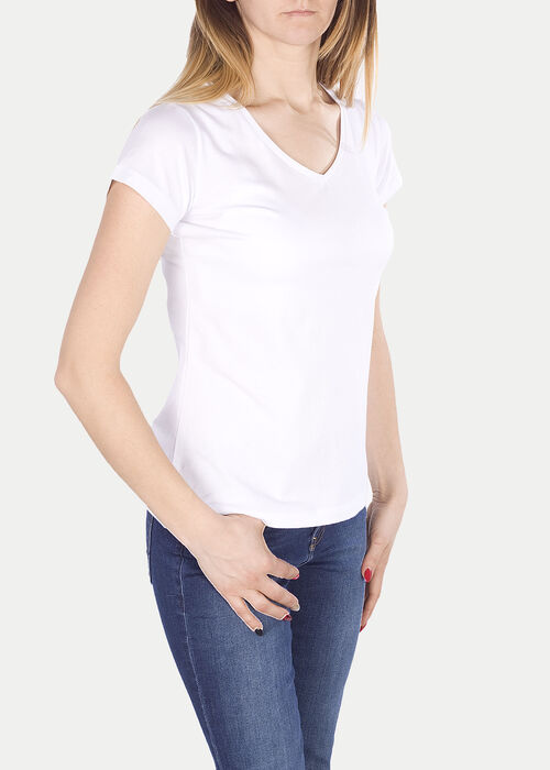 Cross® Jeans T-Shirt V-neck 55152 - White (008)