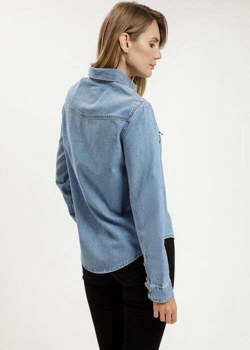 Cross Jeans® Denim Shirt - Mid Blue (019)
