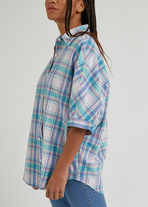 Lee® Relaxed One Pocket Shirt - Plum Check