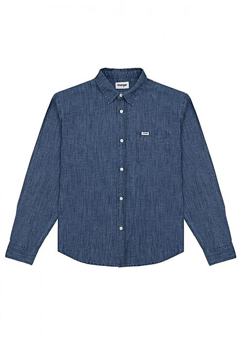 Wrangler® Long Sleeve One Pocket Shirt - Indygo