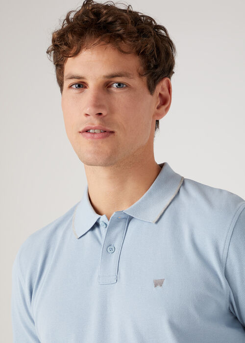 Wrangler® Polo Shirt - Blue Fog